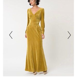 NWT Voodoo Vixen1930s Glamourous Velvet Maxi Dress L